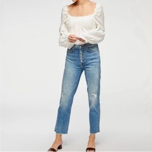 7 For All Mankind High Waisted Cropped Jeans